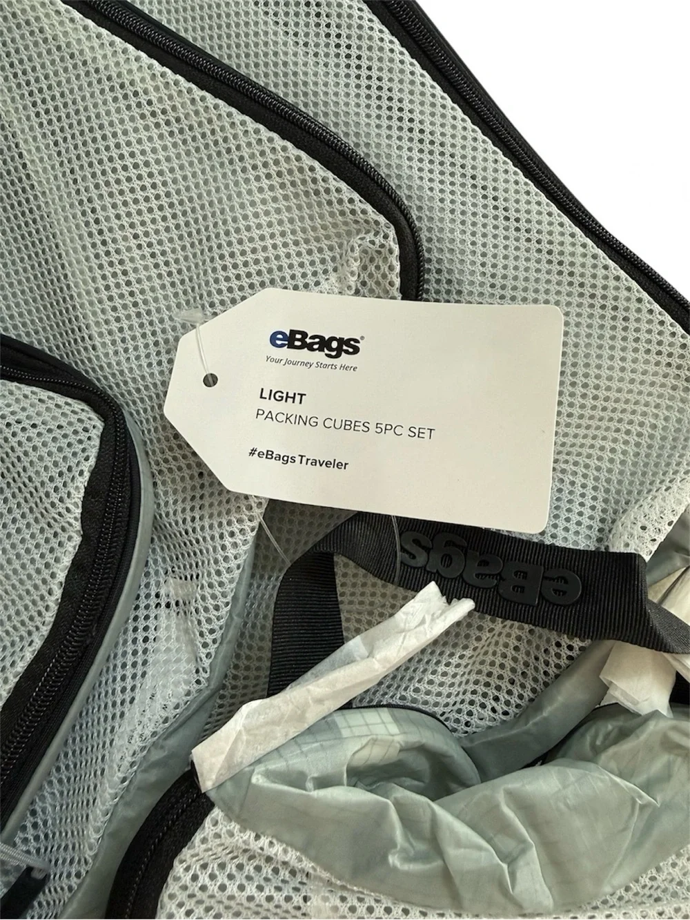 Ebags Gray Mesh Ultralight Packing Cubes Set (5) - Travel & Home Organizers